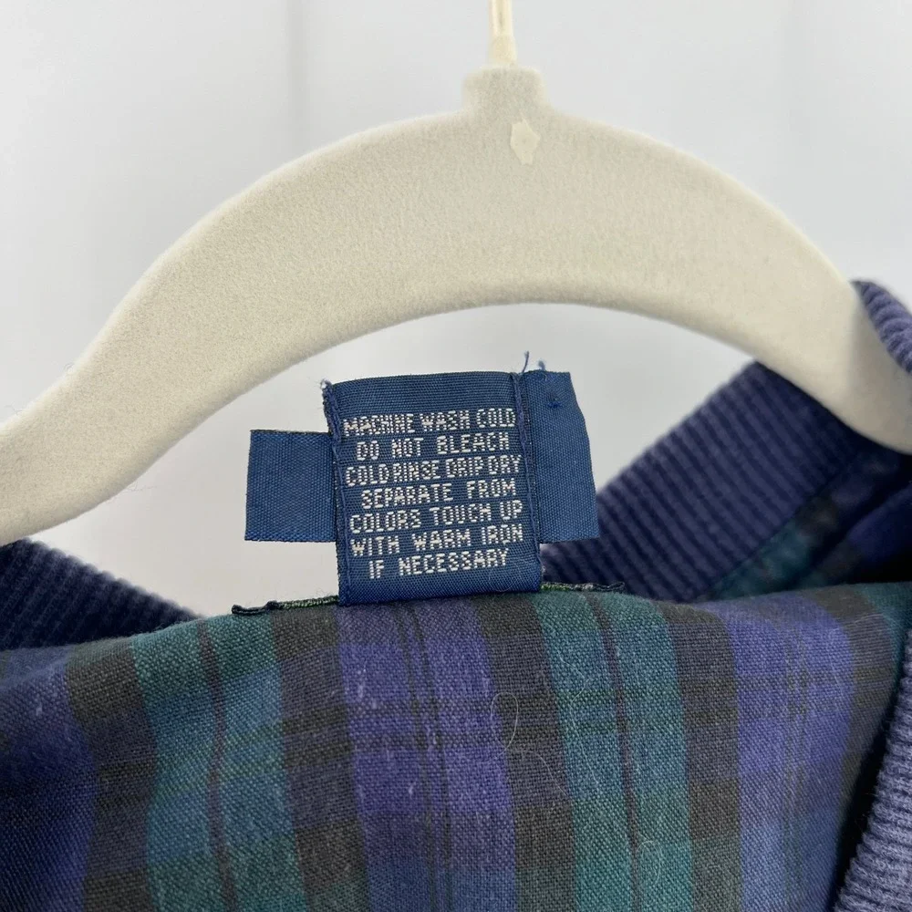 A.M.‎ Player vintage 90s plaid golf melrose v-neck ivy league blokecore blue L